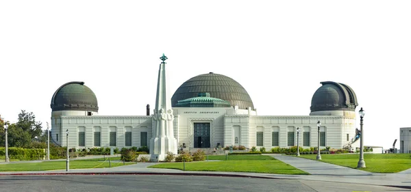 Griffith Observatorium Isoliert Auf Weißem Hintergrund Los Angeles Kalifornien Usa — Stockfoto
