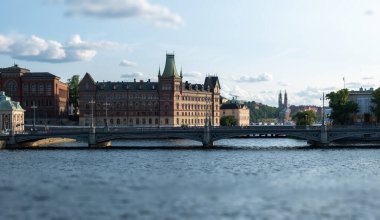 Stockholm İsveç 'te Rosenbad Binası. Rosen Bath İsveç Hükümeti, Norrmalm Bölgesi,