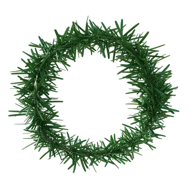 Grinalda Natal Isolado Fundo Transparente Branco Árvore Abeto Natal Armação — Fotografia de Stock