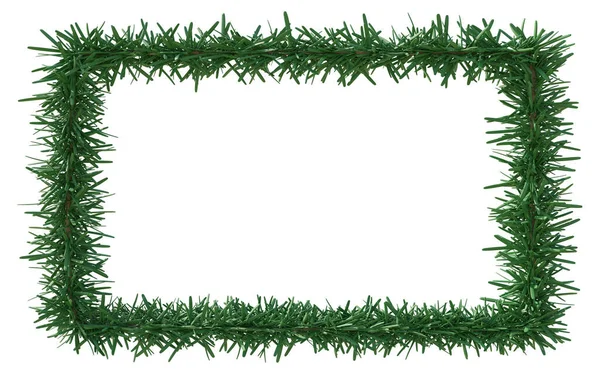 Χριστουγεννιάτικο Δέντρο Πλαίσιο Απομονώνονται Λευκό Διαφανές Φόντο Χριστουγεννιάτικο Δέντρο Έλατο — Φωτογραφία Αρχείου
