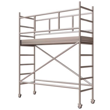 İskele kulesi beyaz şeffaf arkaplanda izole edildi