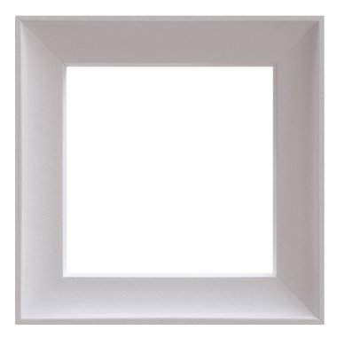 Duvardaki boş resim çerçevesi, beyaz arkaplanda izole edilmiş, 3d görüntüleme