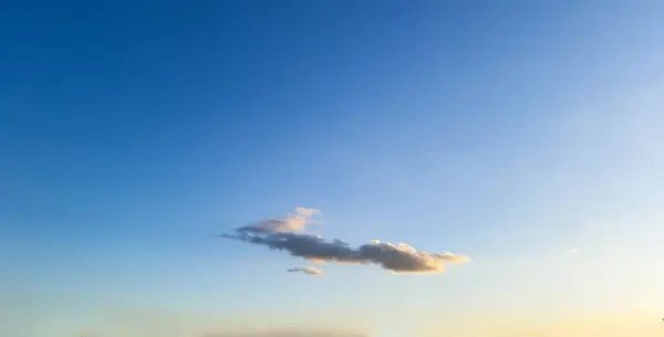 Одинокое Пушистое Облако Изолированное Ясном Небе Солнечный День Скачущие Лошадиные Лицензионные Стоковые Фото
