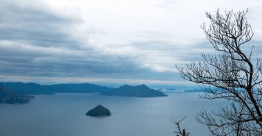 Japan, Seto Inland Sea view from Miyajima island, viewpoint on mount Misen clipart