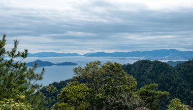 Japonya, Miyajima adasından Seto Denizi manzarası, Misen Dağı 'na bakış açısı