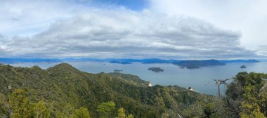 Japan, Seto Inland Sea view from Miyajima island, viewpoint on mount Misen clipart