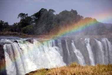 Victoria Şelalesi, Zambezi Nehri 'ndeki şelale Zambiya ve Zimbabwe arasındaki sınırda. Afrika