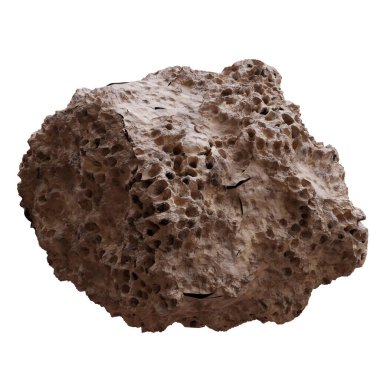 Kaya beyaz, büyük taş ve kaya üzerinde izole edilmiş. 3d hazırlayıcı