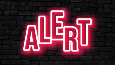 Kırmızı renkli ve koyu arkaplan içerikli uyarı metni ile ilgili bir video tehlike uyarısı için uygundur