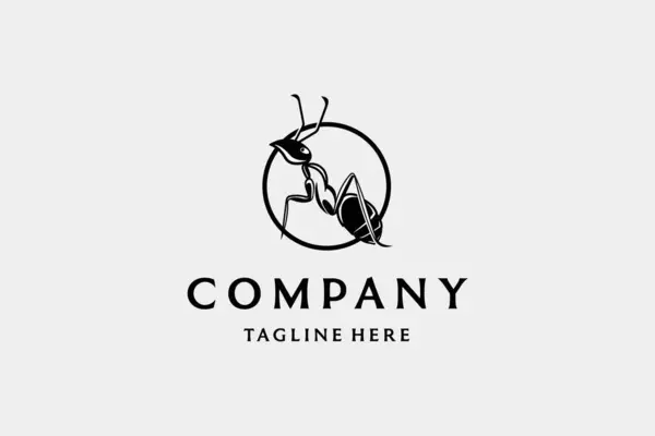 Daire Muhteşem Kara Bahçe Karınca Logosu Tasarım Şablonu