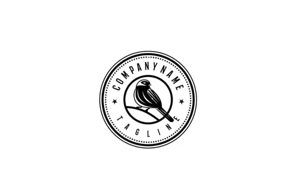 Canary Bird Lineart Logo Tasarımı Şablon İllüstrasyonu
