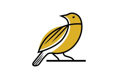 Oriole Kuş Doğası Vahşi Yaşam Hayvan Tasarımı Sembol Logo Vektörü