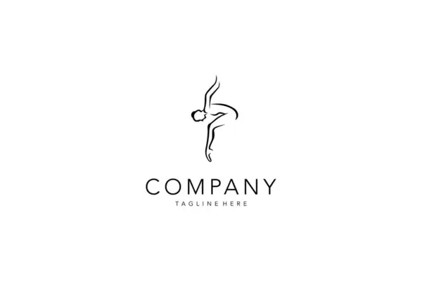 Pilates Dengesi Vücut Zindeliği Tasarım Vektörü Logosu