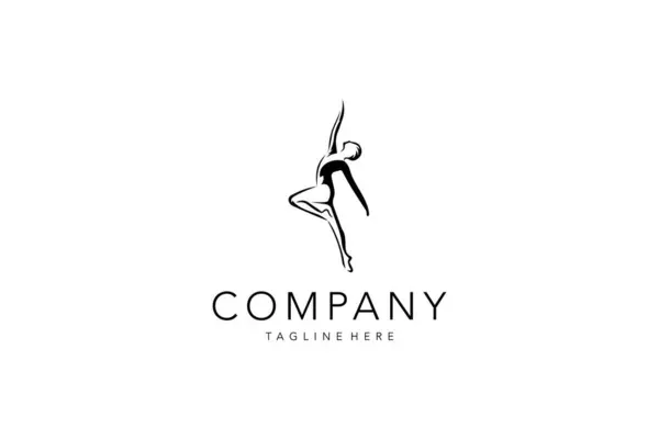 Pilates Dengesi Vücut Zindeliği Tasarım Vektörü Logosu