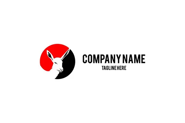 Springbok Hayvan Afrika Vahşi Yaşam Mammalia Vektör Tasarım Logosu Silueti