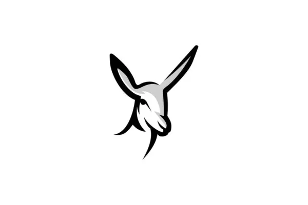Springbok Hayvan Afrika Vahşi Yaşam Mammalia Vektör Tasarım Logosu Silueti
