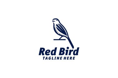 Muhteşem Redstart Hayvan Kuş Logosu Tasarımı