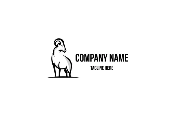 Kara Koca Boynuzlu Koyun Hayvan Logosu Tasarım Tasarım Tasarımı Tasarım Arkaplan İlhamı