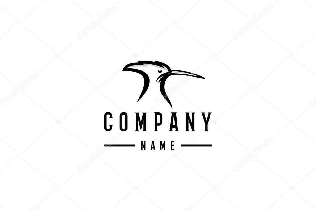 Canary Bird Head Lineart Logo Design Emblem Outline Design Logo Black Colored Inspiration
