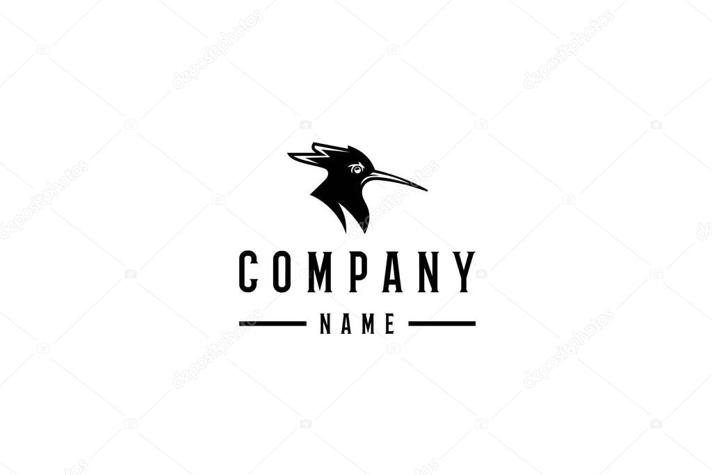 Canary Bird Lineart Head Logo Design Emblem Outline Design Logo Black Colored Inspiration
