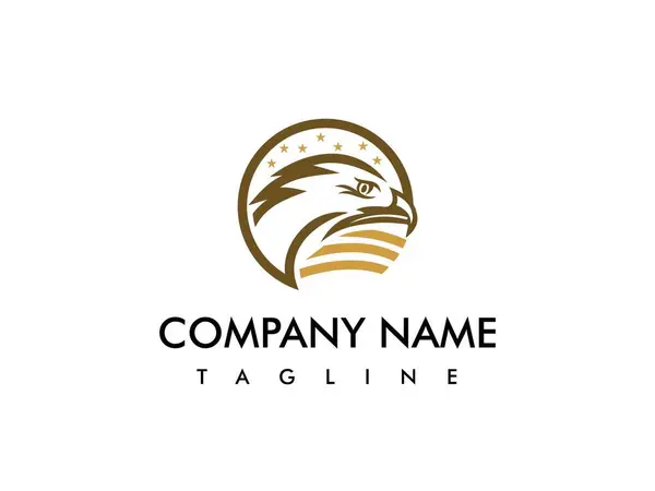 Muhteşem Altın Kartal Kuş Doğa Yırtıcı Hayvan Logosu Şablon Kuş Tasarımı Bayrak Tasarımı