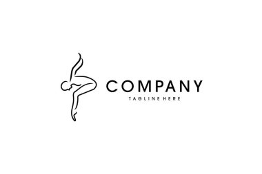 Güzel Dış Hatlar Pilates Dengesi Vücut Geliştirme Tasarım Tasarım Logosu Arkaplanı