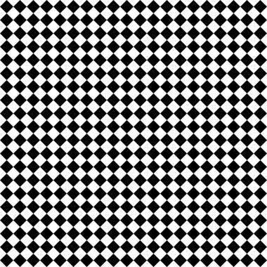 Rhombuslar kusursuz desenli. Beyaz arkaplanda eşkenar dörtgen süslemeleri olan klasik vektör çizimi. Soyut vektör kare mozaiği.