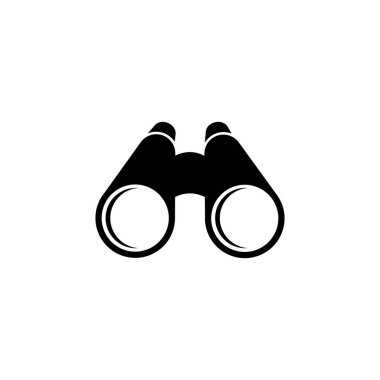 Dürbünler beyaz arkaplanda izole edilmiş vektör simgesi. Web tasarımı için dürbün vektör simgesi. Sembol.