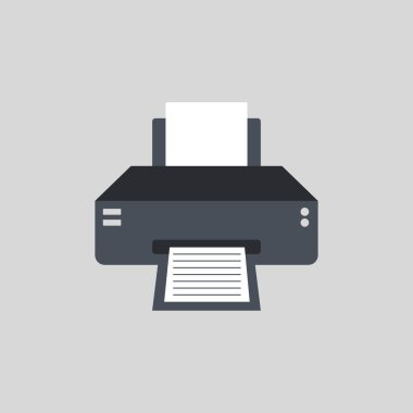 Modern yazıcı vektör çizimi. Web sayfası tasarımı için düz yazıcı. Modern vektör illüstrasyonu.