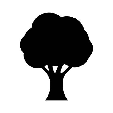 Beyaz arkaplanda modern ağaç simgesi vektörü. İzole vektör logosu. Modern minimal tasarım.