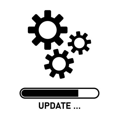 Güncelleme sistemi simgesi vektörlü simge. Yazılım geliştirme. İnternet ağı. Dijital indirme.
