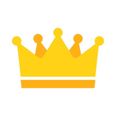 Crown ikon vektörü. Beyaz arka planda King Crown altın ikonu. Eps 10.