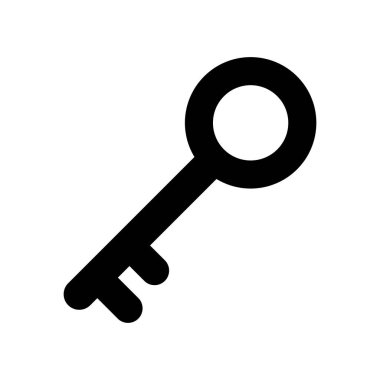 Web tasarımı için siyah anahtar simgesi. Retro Anahtar simgesi. Vektörler.