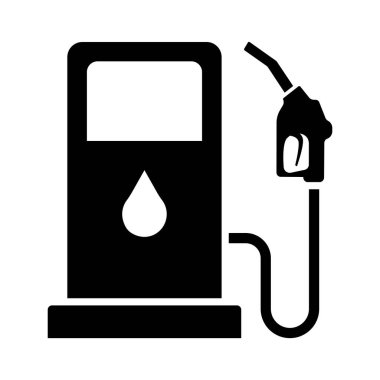 Benzin pompası ikon vektörü. Benzin pompası sembolü. Benzin istasyonu simgesi.