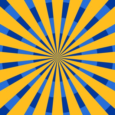 Çizgi roman geçmişi. Sarı ve mavi çizgi film karikatürlü Retro Pop sanat afişi. Vektör deseni.