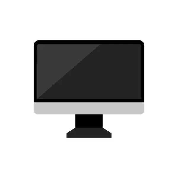 Düz vektör simgesini izle, her amaçla harika bir tasarım. Ekran aygıtı modeli. Masaüstü monitörü bilgisayarı. 
