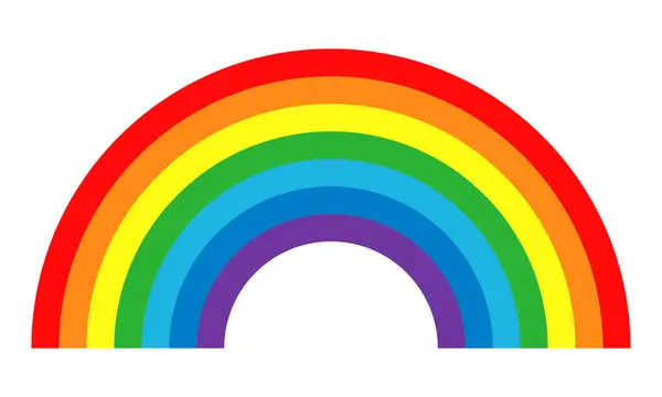 Beyaz arkaplanda gökkuşağı simgesi. LGBT sembolü. Gökkuşağı arka planı. Vektör Eps.