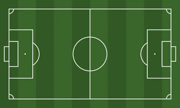 Yeşil futbol sahası vektör arka planı. Vektör deseni. Üst Manzara. Vektör 10 EPS.
