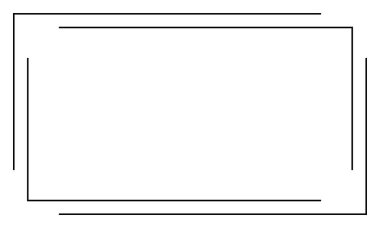 Dekorasyon tasarımı için soyut siyah kenar çerçevesi. Vektör klasik süs şablonu. Beyaz arka planda doğrusal siyah çerçeve. Vektör 10 EPS.
