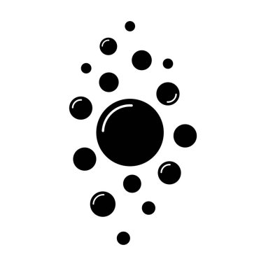 Beyaz arka planda sabun köpükleri vektör simgeleri. Su kabarcıkları. Vektör 10 Eps.