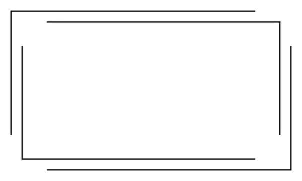 Dekorasyon tasarımı için soyut siyah kenar çerçevesi. Vektör klasik süs şablonu. Beyaz arka planda doğrusal siyah çerçeve. Vektör 10 EPS.