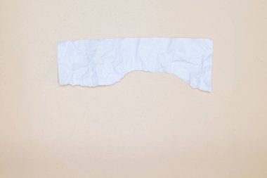 beyaz kağıt parçası, beyaz kağıt yırtılmış mesaj şeffaf.