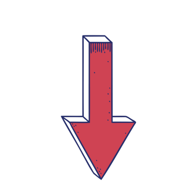 El çizimi ok çizimi, şeffaf, her şekilde, kırmızı