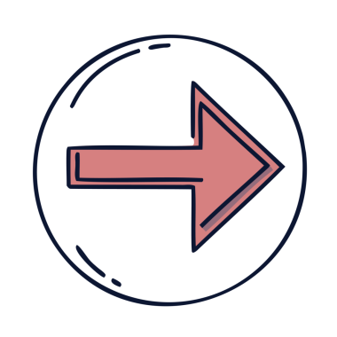 El çizimi ok çizimi, şeffaf, her şekilde, kırmızı bir daire.