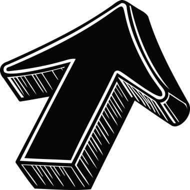 El çizimi ok çizimi basit siyah