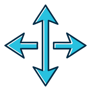 Yönlendirme Okları İş Stratejisi ve Karar Verme Konsepti için Modern Düz Vektör İllüzyonunda Seçim ve Seyrüsefer Sunar