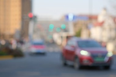 Bulanık şehir arkaplanı, soyut görünüm