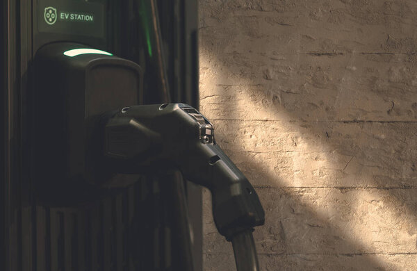 электрический автомобиль зарядки с копирования пространства, технология электрический автомобиль концепции