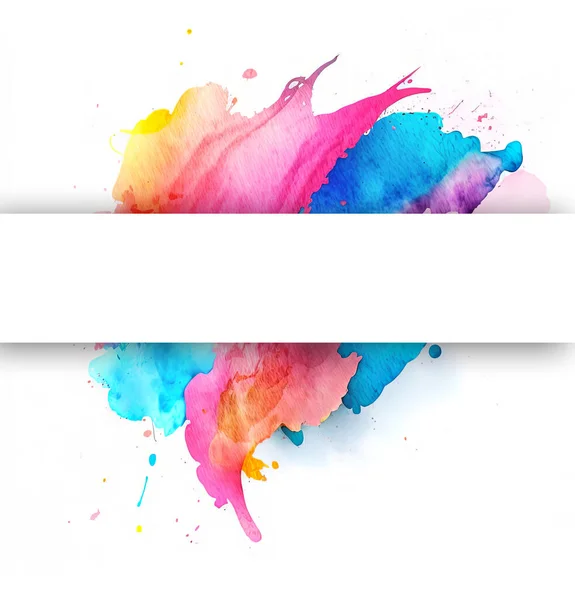 Colored Splashes Abstract Shape Isolated White Background — Stock Photo, Image