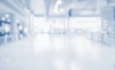 Bina koridorundaki beyaz bulanık arkaplan